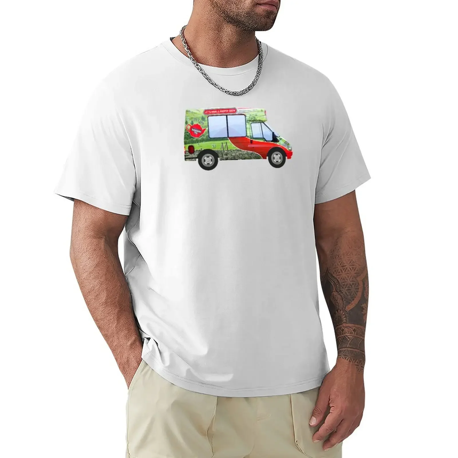 Yorkshire Tea Van Red T-Shirt oversized vintage t shirts plain street wear mens graphic t-shirts anime