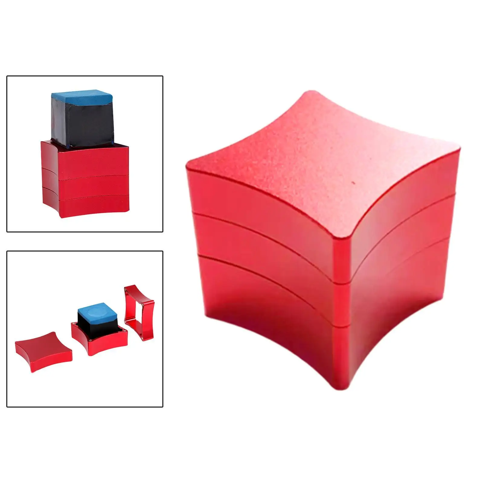 

Billiards Chalk Holder Pool Cue Chalk Case Multi Layer Aluminum Alloy Container