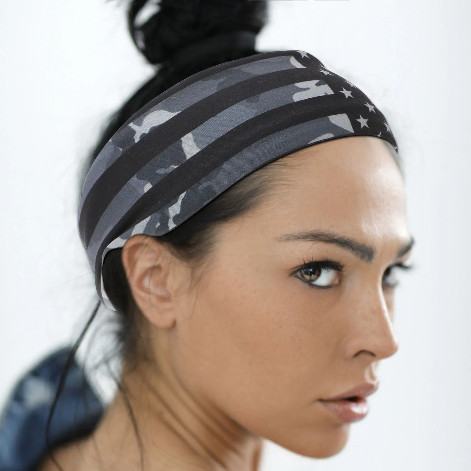 

2Pcs Elastic Sports Hairband Quick Dry Headwear One Size Fits All Sweat Absorb Headband for Running Yoga Workout