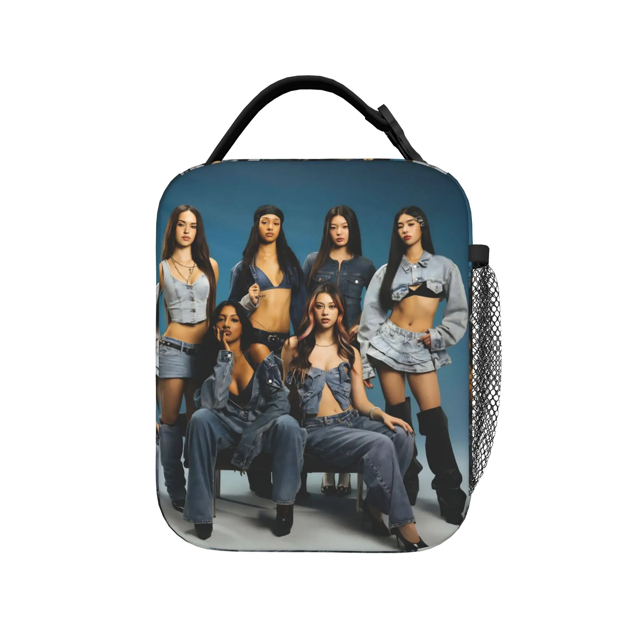Katseye Music Girl Group Lunch Bag  Leisure Lunch Box Travel Convenient Tote Food Bags For Child Waterproof Graphic Cooler Bag