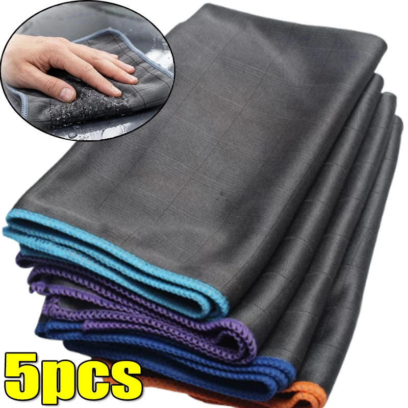 30.5x40cm Auto Detailing Cleaning Quick Dry Cloth Car Microfiber Carbon Fiber Super Absorbent Wash Towel Lint Free Scratch Free