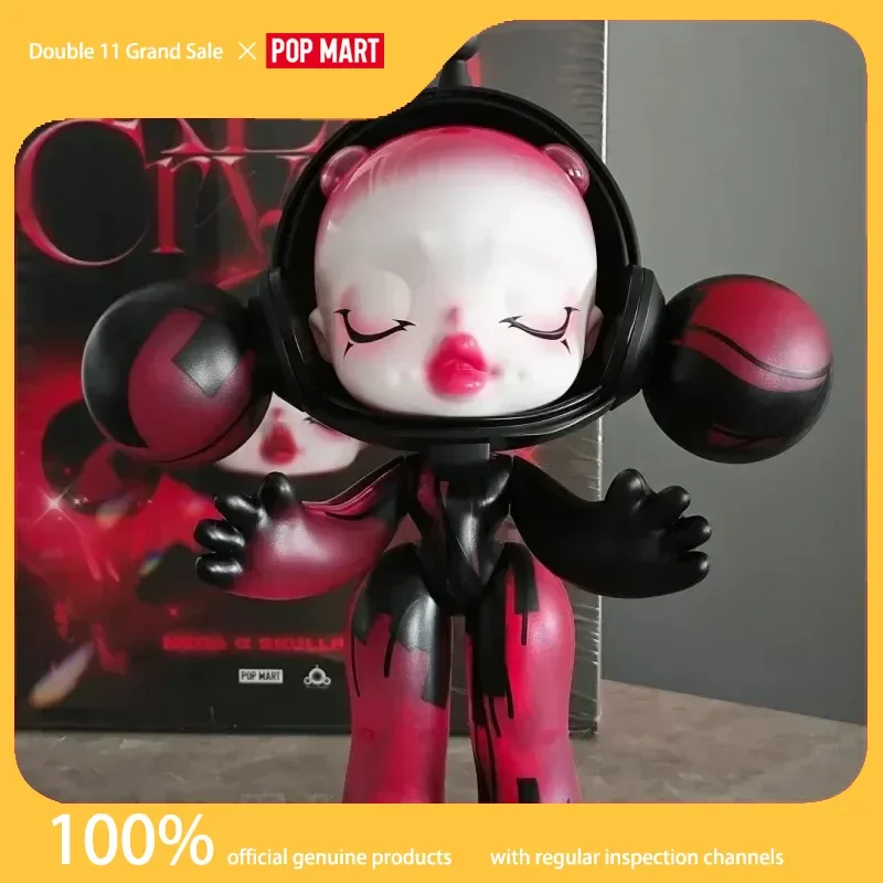 

Genuine Pop Mart Mega α Skullpanda 400% Red Crystal Fashion Gift Decoration Birthday Gifts For Girls Mysterious Box Trendy Toys