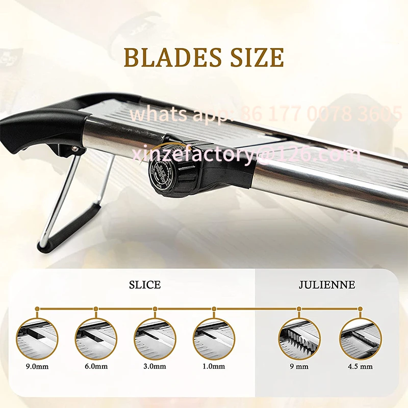 Customizable Adjustable Mandoline Slicer Stainless Steel Vegetable Slicer Chopper Cutter for Potato Tomato Onion Carrot