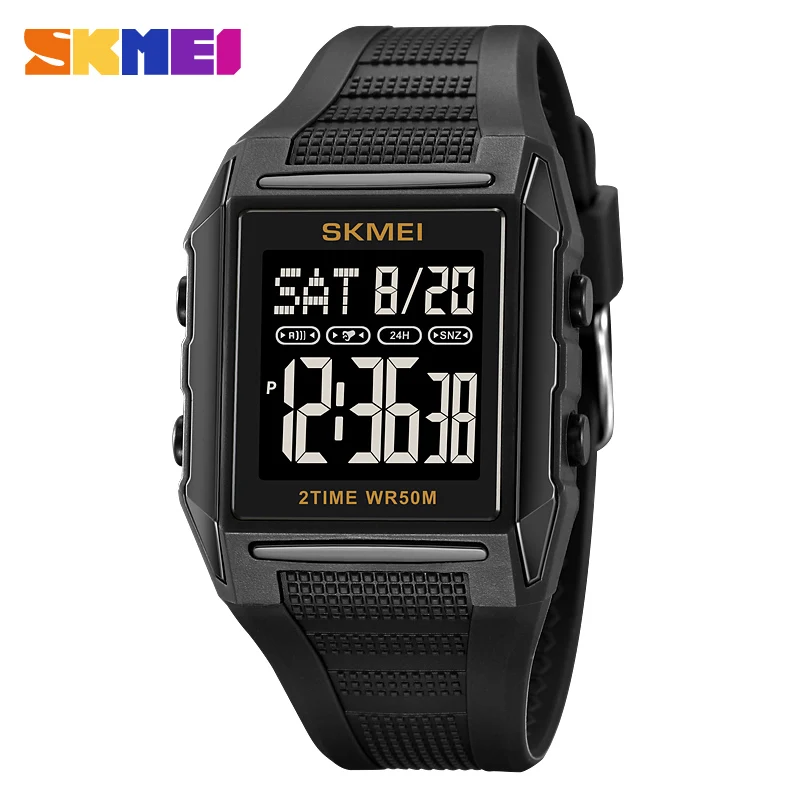 

SKMEI Square Men Digital Electronic Watch Men's Watch Sports Watches For Man Waterproof Alarm Clock Electronic Wristwatch