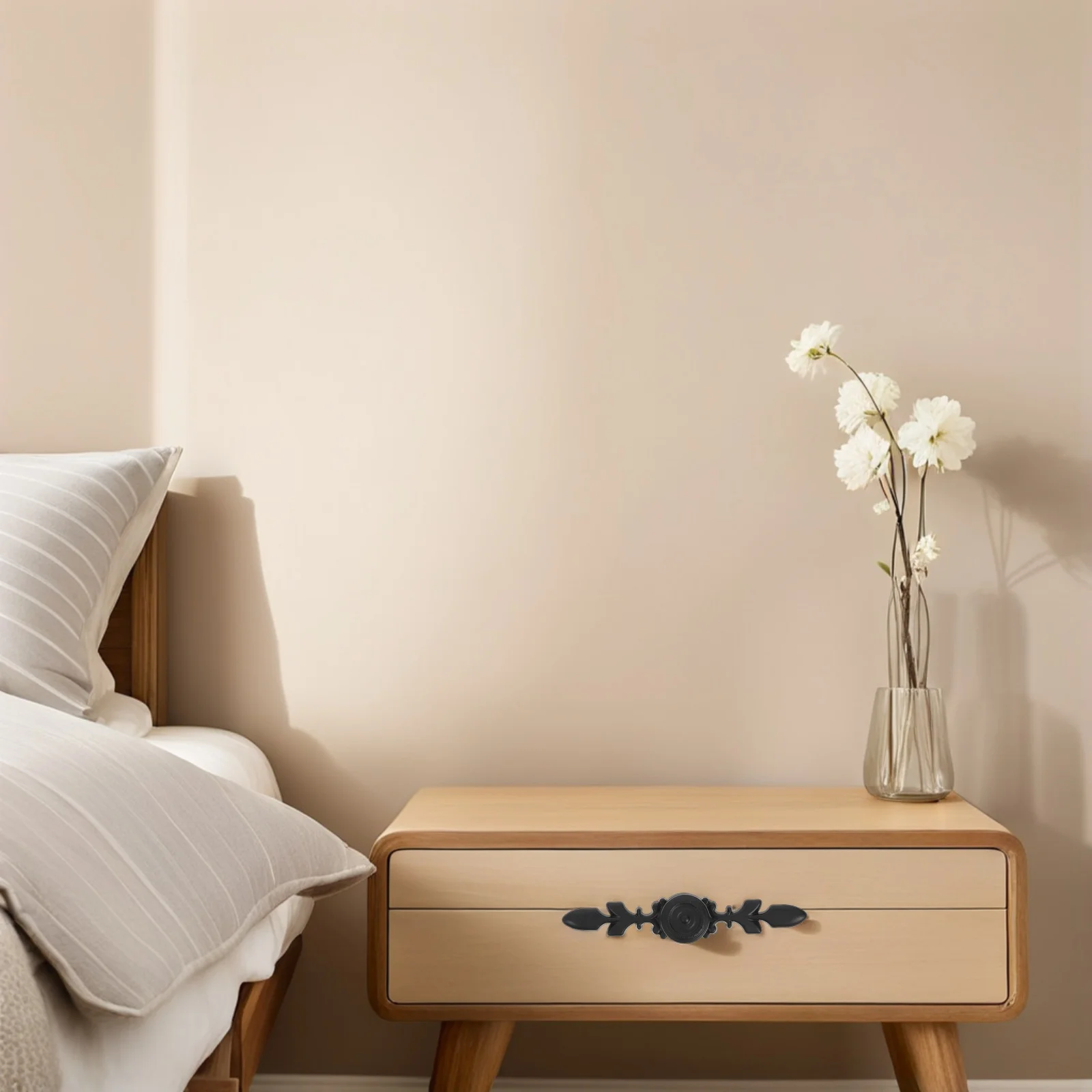 

4Pcs Cabinet Handles Aluminum Alloy Durable Single Hole Design Easy Installation for Kitchen Drawers and Furniture