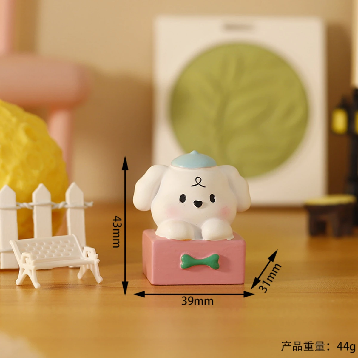 1/4PCS Cartoon Cute Puppy Dog Ornament Office Computer Desktop Decoration Creative Center Console Automotive Interior Decoration