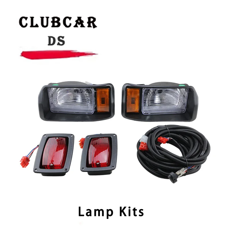 

Golf cart light kit compatible with Club Car DS replaces halogen headlights taillights lighting cable 1016364 101988001 1017035