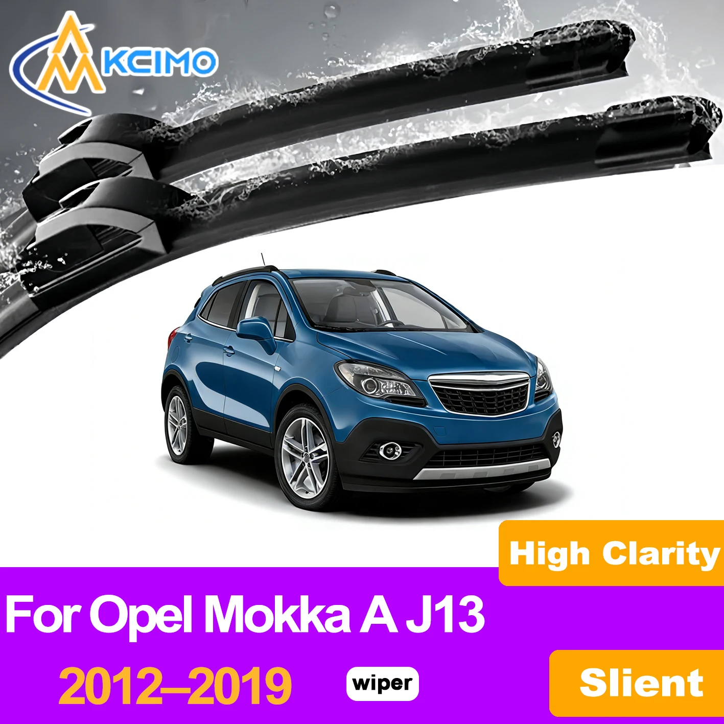 

KCIMO 2PCS Front Windshield Wiper Blades For Opel Mokka A J13 2012–2019, Premium Rubber Material Car Auto Windshield Wipers