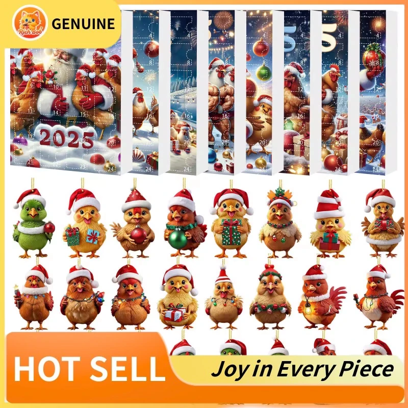 

Genuine Christmas Holiday Advent Calendar Hanging Decorations Collectible Animal Commemorative Collectible Decor Surprise Gifts