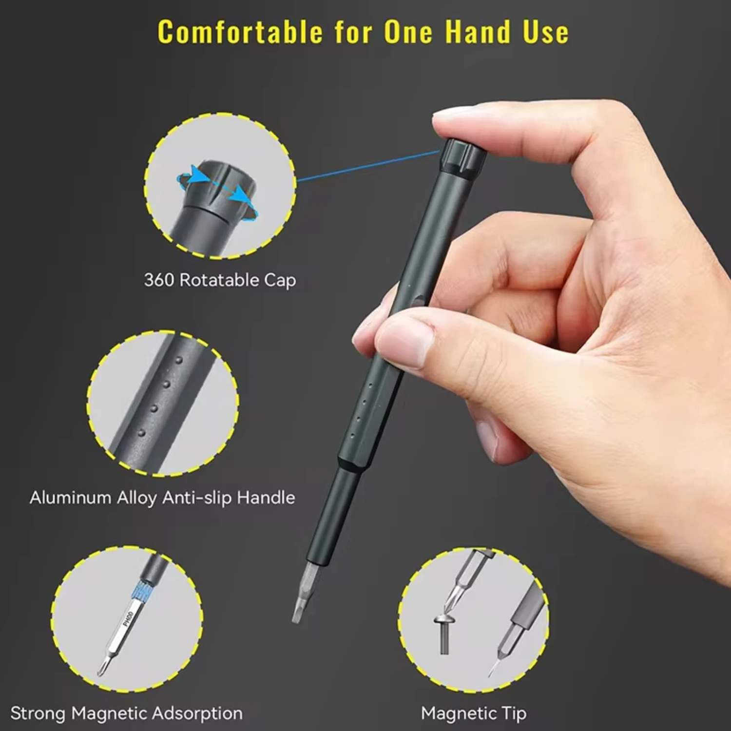 44 in 1 Precision Screwdriver Kit - Mini Set, Portable Repair Tool - Small Professional Screwdriver