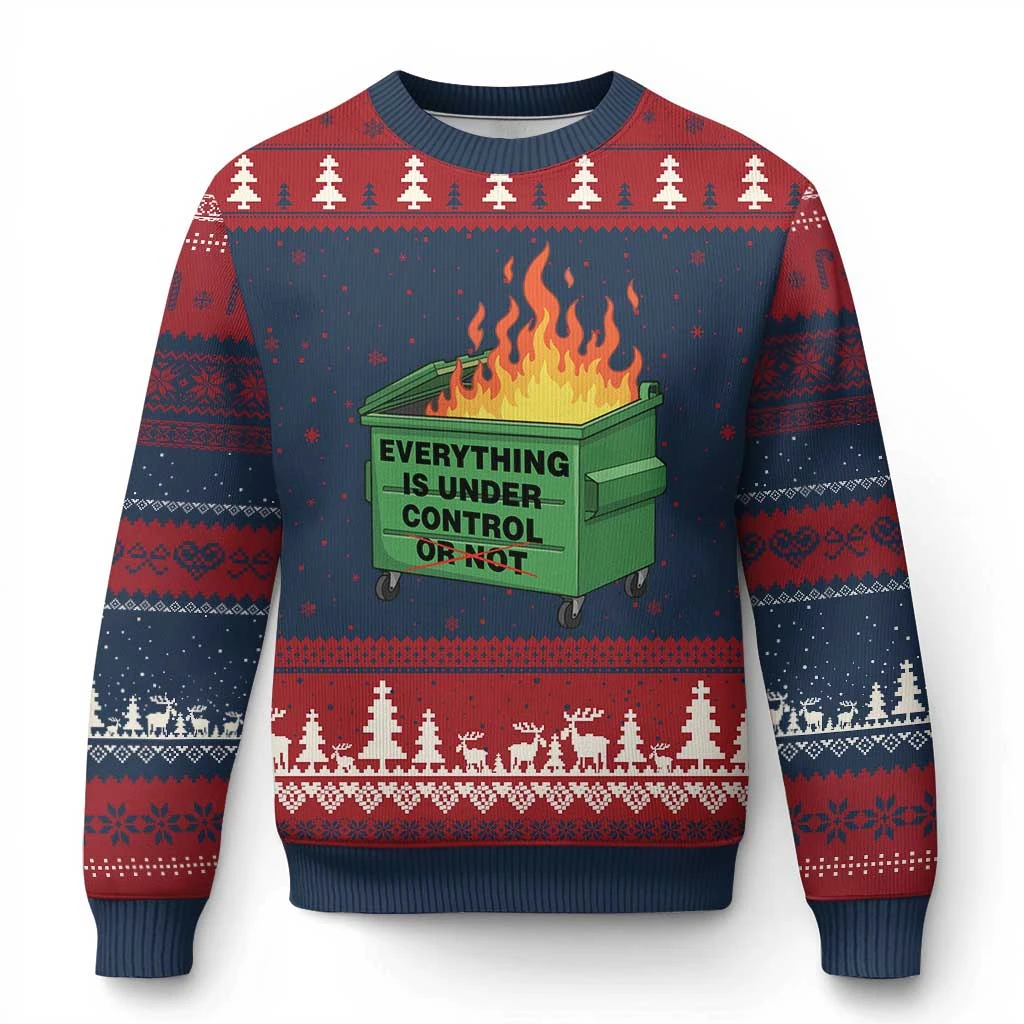 Funny Xmas Dumpster Fire Ugly Christmas Sweater This Little Light Of Mine Unicorn Rainbow Harajuku Fashion Unisex Streetwear