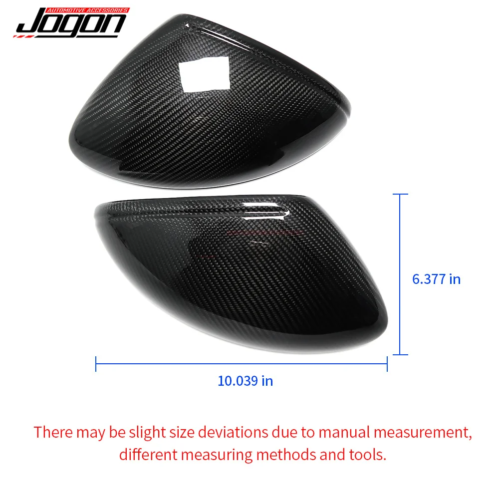 2PCS Real Carbon Fiber Side Mirror Cover Cap Trim For 2016+ Porsche Boxster Cayman Spyder GT4 GTS Exterior Accessories