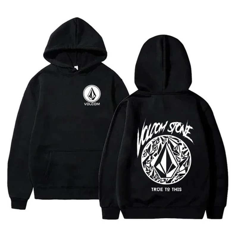 Fashion Hoodie Men Hoody Volcom Stone Double-sided Casual Oversized Graphic Sports Tops Breathable Streetwear Mens Clothing