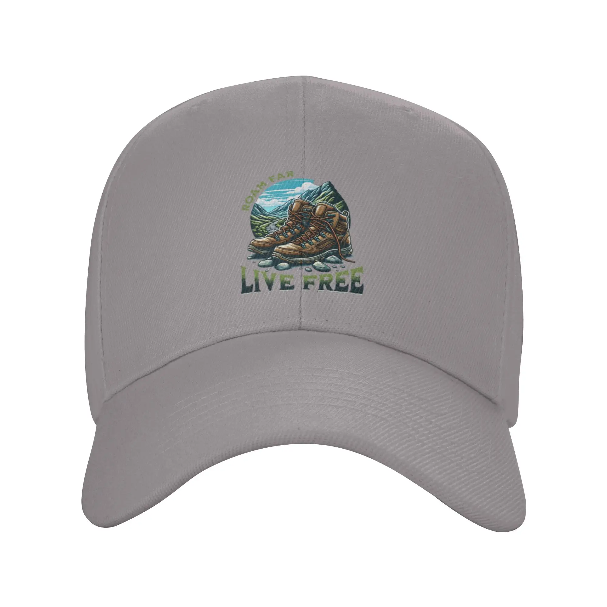 Hot Sale Roam far  live free  cool hiking Baseball Cap  Travel Essential Caps For Women  Yard Work Caps For Women