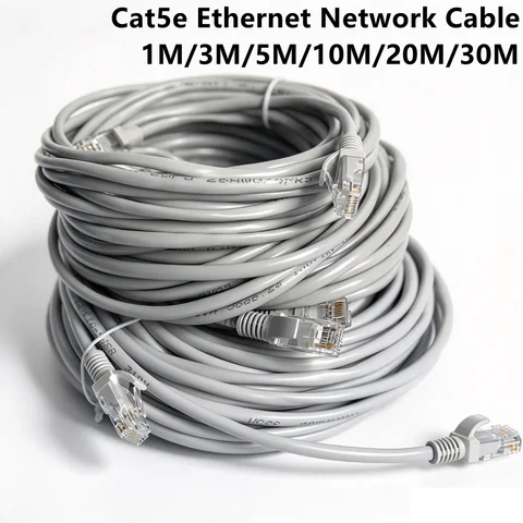 Cat5e Ethernet Network Cable RJ45 Patch Outdoor Waterproof LAN Cable Wires For CCTV POE IP Camera System
