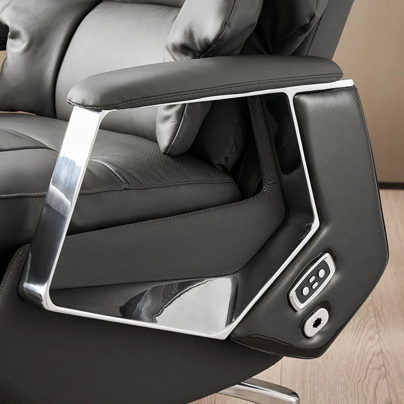 تقدم كراسي مكتب صالون غرفة النوم كرسي مكتب جلدي مع كراسي بذراعين للتدليك وأثاث صيني فريد من نوعه على شكل عرش تابوريتي #6