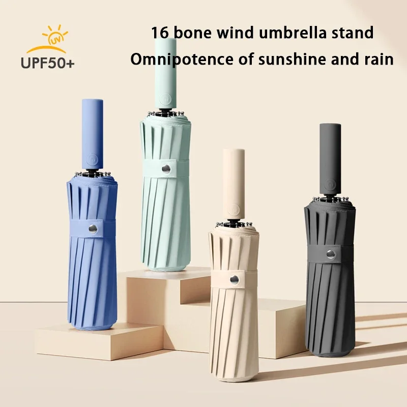 

8K Double Bones Large Umbrella Men Womens Windproof Compact Umbrellas Automatic Fold Business Luxury Sun Rain Umbrella Travel