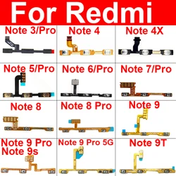 Volume Button Power Switch On Off Button Flex Cable For Xiaomi Redmi Note 3 4 4X 5 5A 6 7 8 8T 9s 9T 9Pro Max 4G 5G Repair Parts