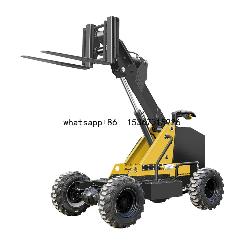 CE 1 1.5 tons 1000 1500kg customizable outdoor Remote Control portable narrow road rough terrain off-road mini electric forklift