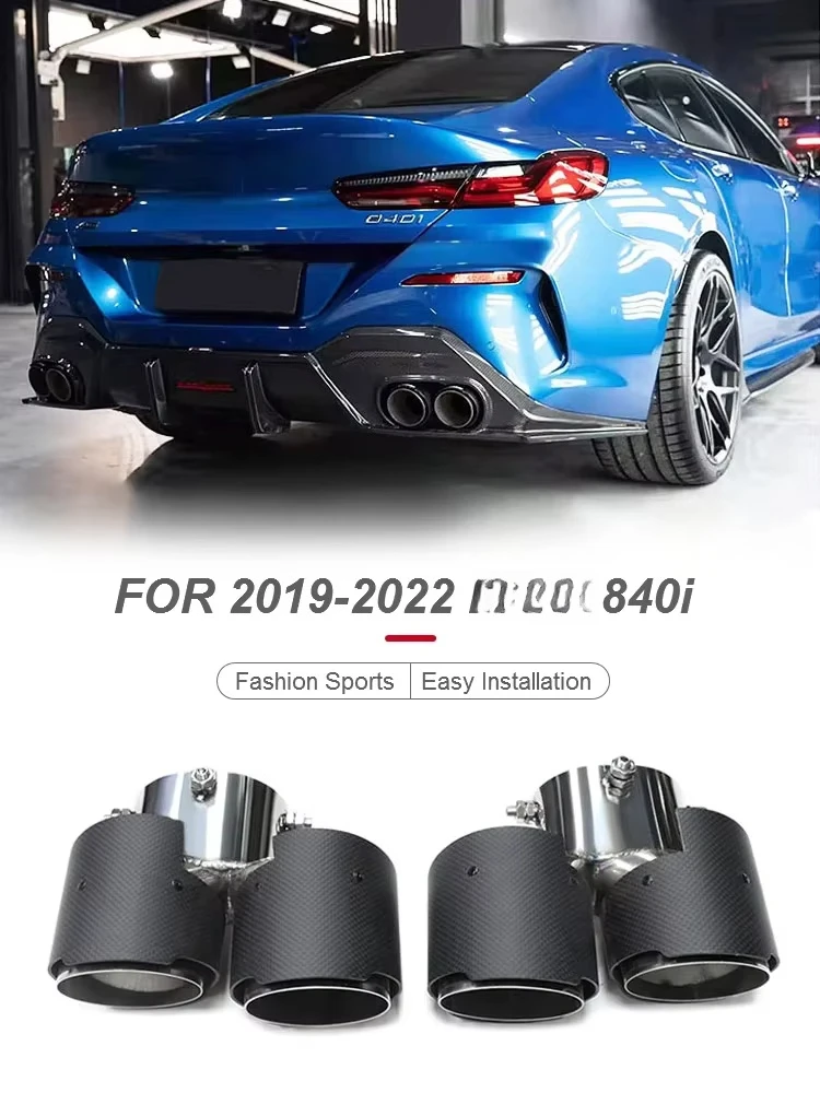 Car Exhaust Pipe for bmw-G14 G15 G16 840i 850i Upgrade M Performance Stainless Carbon Fiber Exhaust Tip SYstem Muffler Tip view 2