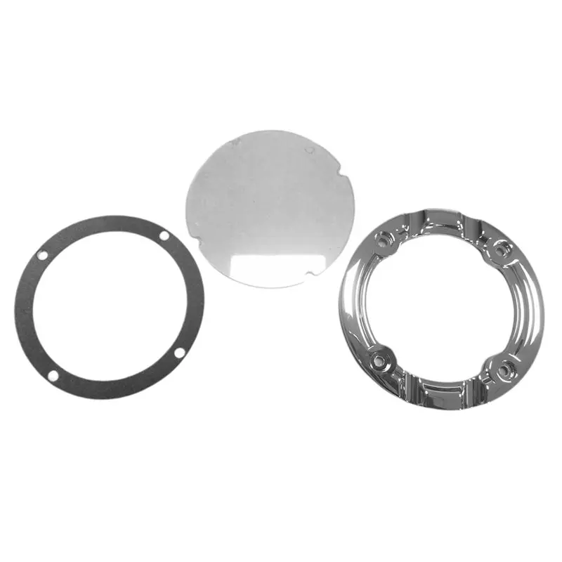 For Standard& Blood Groove Hypercharger Air Cleaner Chrome Trim Ring Clear Trap Door Kit Motorcycle Accessories-T61C