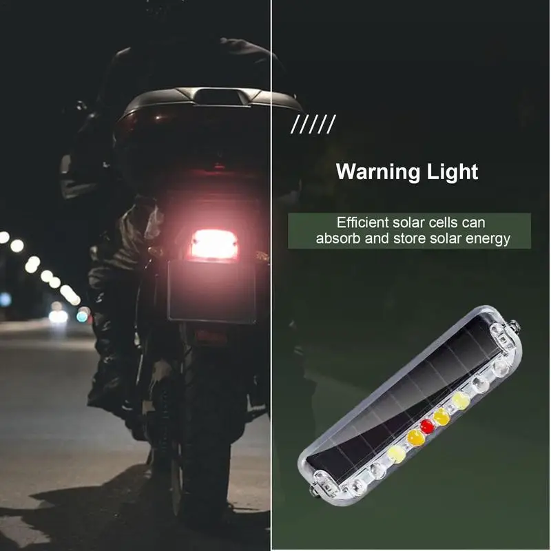 Warning Lights For Vehicles Solar LED Strobe Flashing Bar Light Traffic Advisor High Visibility Mini Safety Grille Light Head