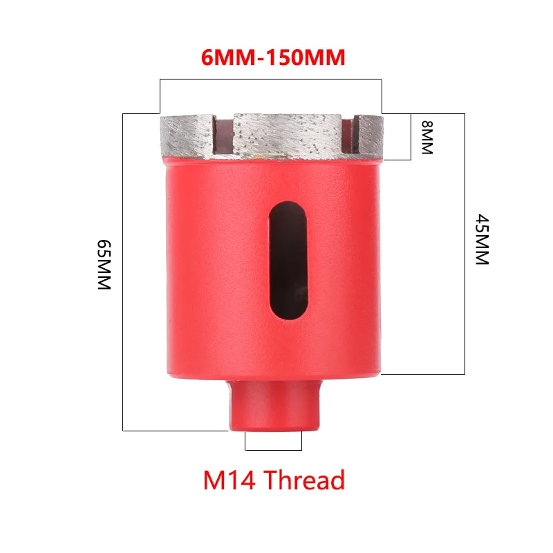 M14 Marble Hole Opener Sintering Core Bit Diamond Hole Saw Drill Bit For Granite Brick Tile Ceramic Concrete Stone Drilling Tool