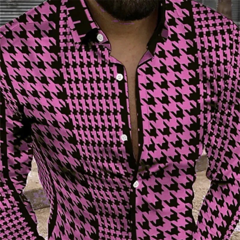 13 color men\'s shirt long-sleeved shirt single-breasted 3D printing high-definition pattern shirt daily casual clothing XS-6XL