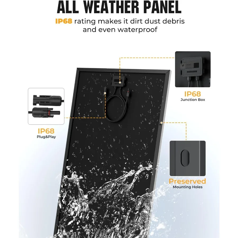 18BB 400 واط لوحة طاقة شمسية 2 قطعة 200 واط NType الألواح الشمسية مع 25 وحدة كهروضوئية أحادية البلورية عالية الكفاءة لبطارية 12 فولت 24 فولت S #4