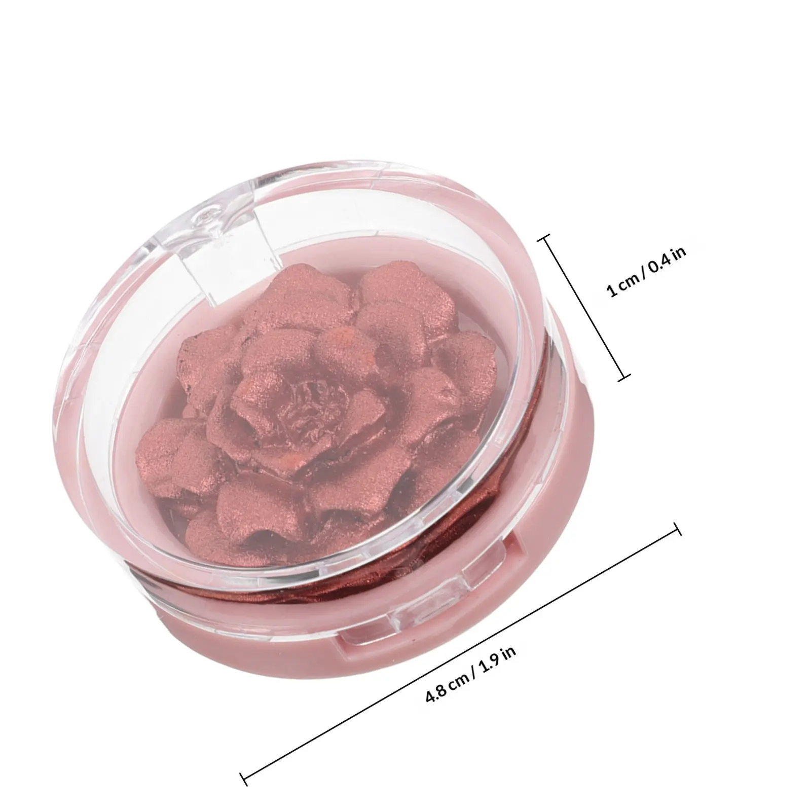 Rose Gold Highlighter Powder 3D Sculpted Rose Face Makeup for Cheeks Nose Eyes Radiant Glow All Skin Types