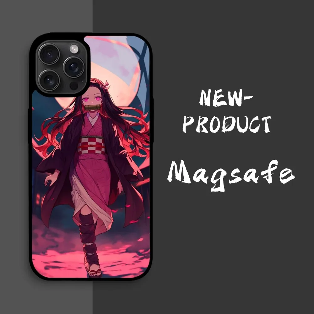 Demon Slayer Kamado Nezuko Phone Case For IPhone16 15 14 13 12 11 Pro Xs Max Mini XR X 7 8 Plus Luxury Mirror Hard Funda