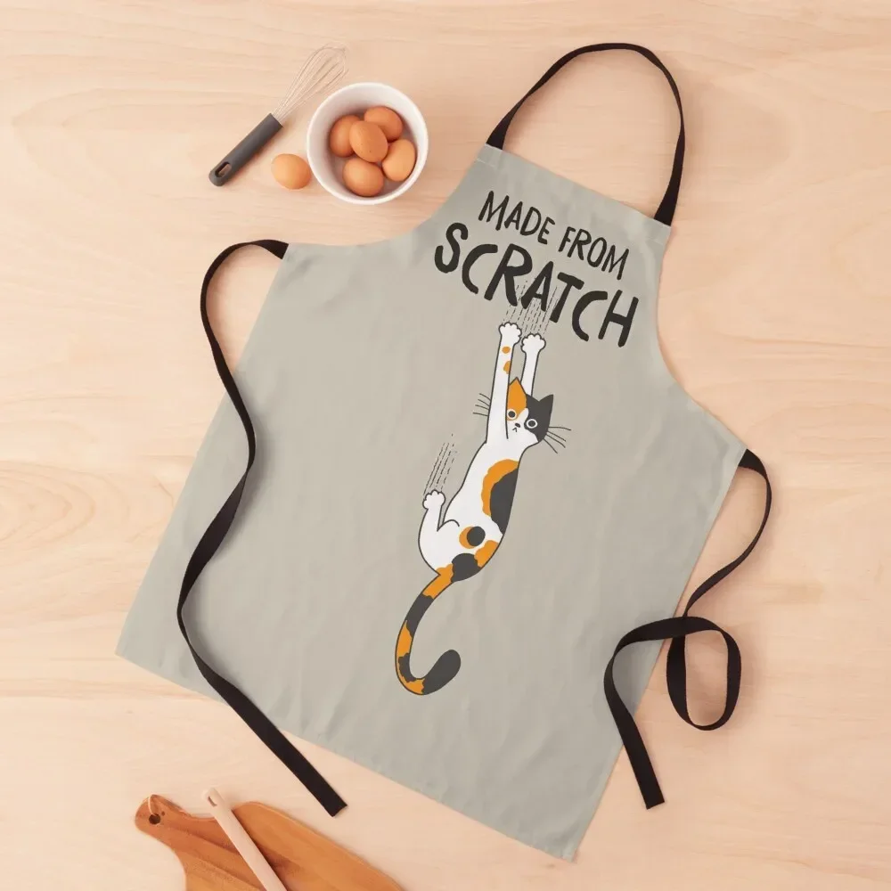 

Made From Scratch Funny Calico Cat Hanging On Apron beauty master Women's Home Clothes for home useful pieces Apron