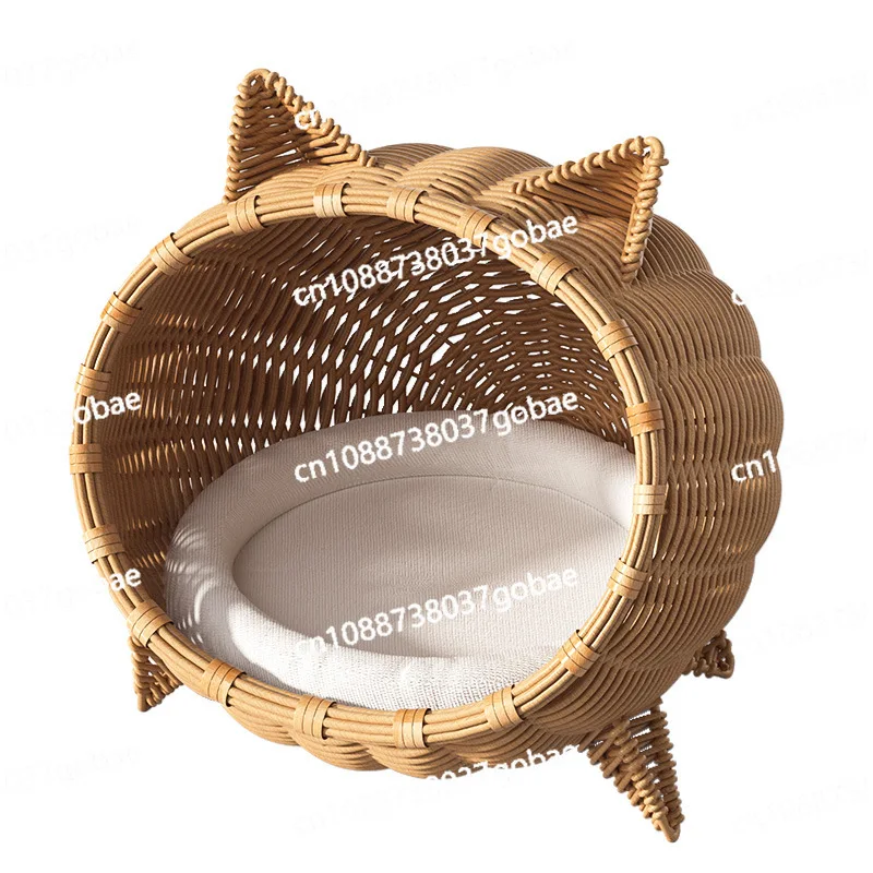 

Cat rattan moisture-proof four-season kennel