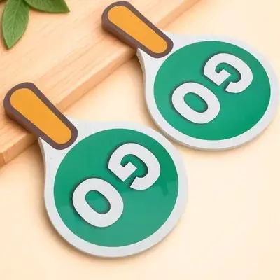 

2Pcs Double-Sided Red Green Handheld Traffic Signs Waterproof Safety Paddle Classroom Traffic Control Tool