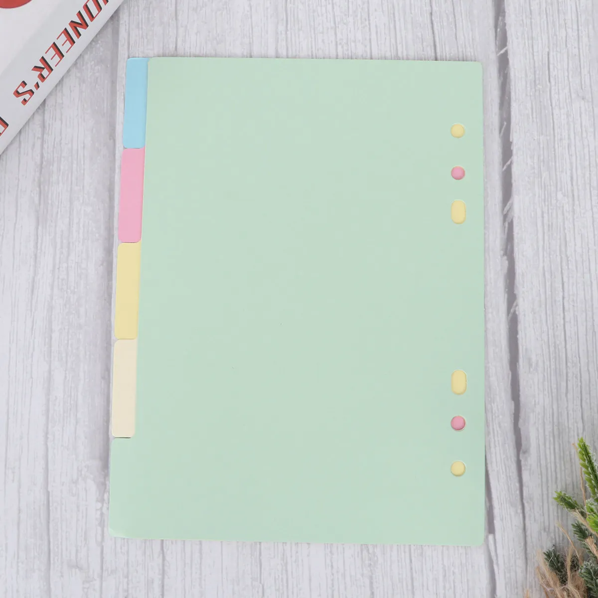 2Sets A5 Binder Dividers 5 Color Tab Index Sheets Extra Wide Tabs for Ring Binder Document Organization Easy Insertion Project