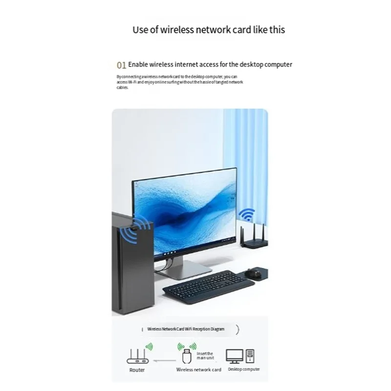 Exquisite-2 In 1 USB Wifi Bluetooth Adapter 600Mbps Dual Band 2,4G/5Ghz Wi-Fi 5 Dongle High-Speed Wireless Netzwerk Karte Für Lapt