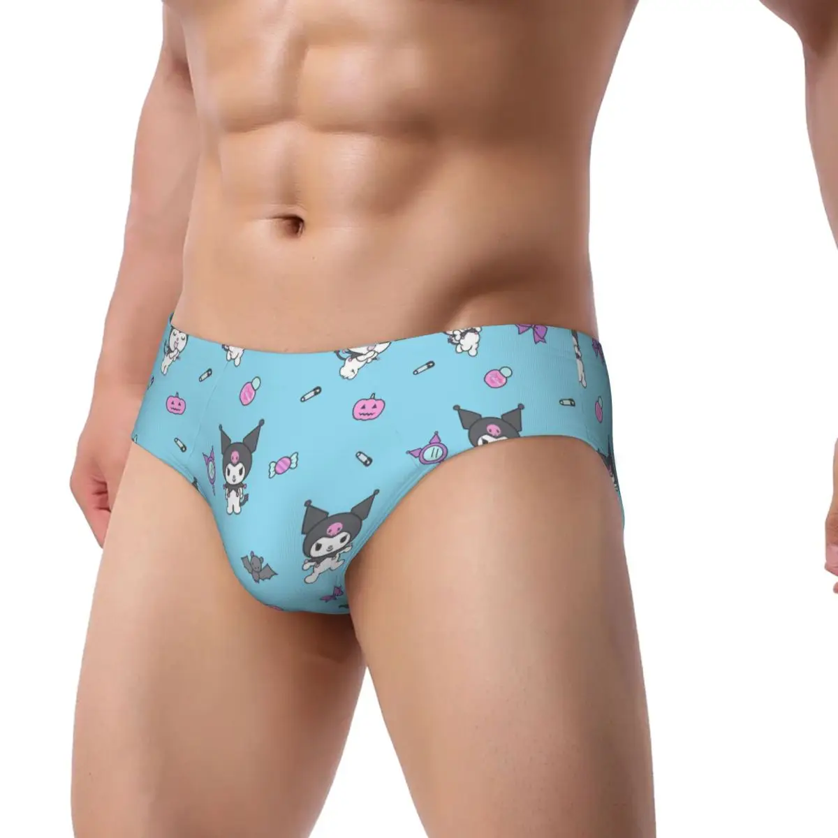 Custom Mens Anime Cartoon Kawaii Kuromi Panties Underwear Male Soft Briefs Underpants