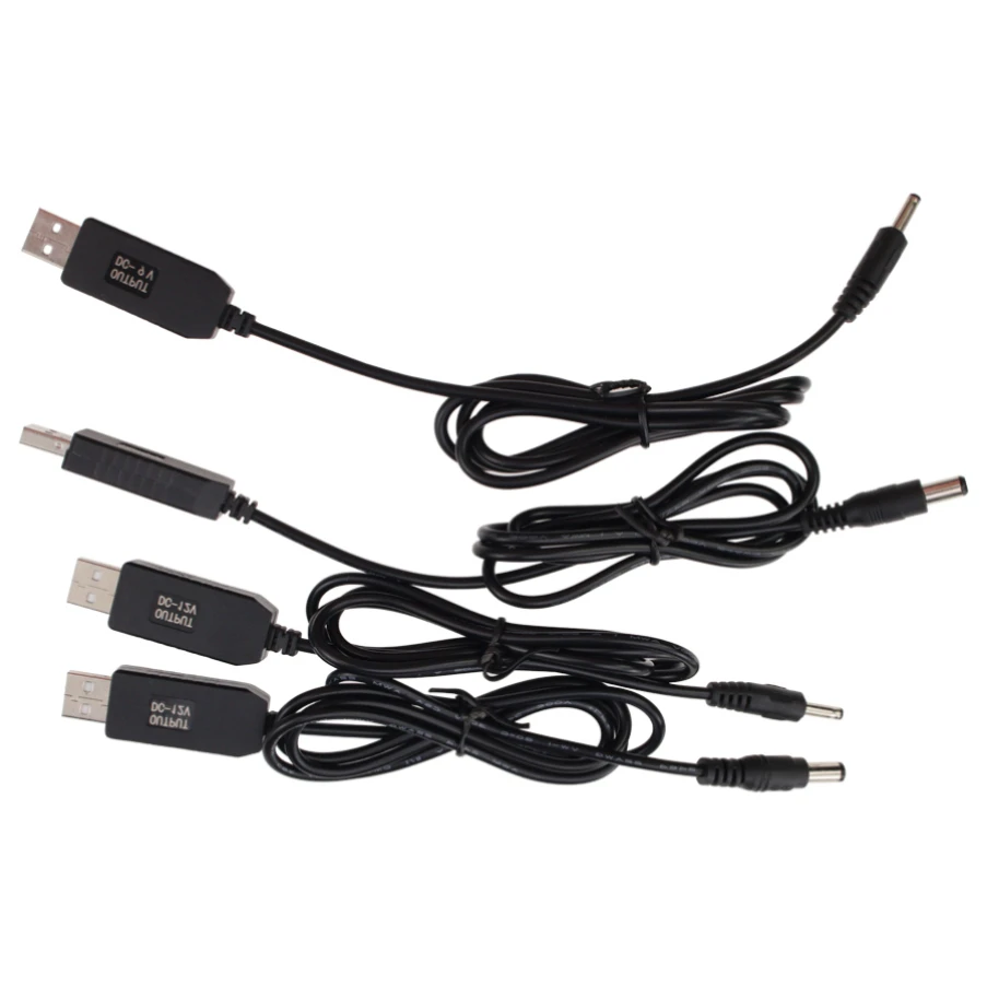 Cable de aumento USB de 100 piezas, convertidor de módulo elevador, Cable adaptador de 3,5x1,35, 2,1x5,5mm, 5V a 9V, 12V