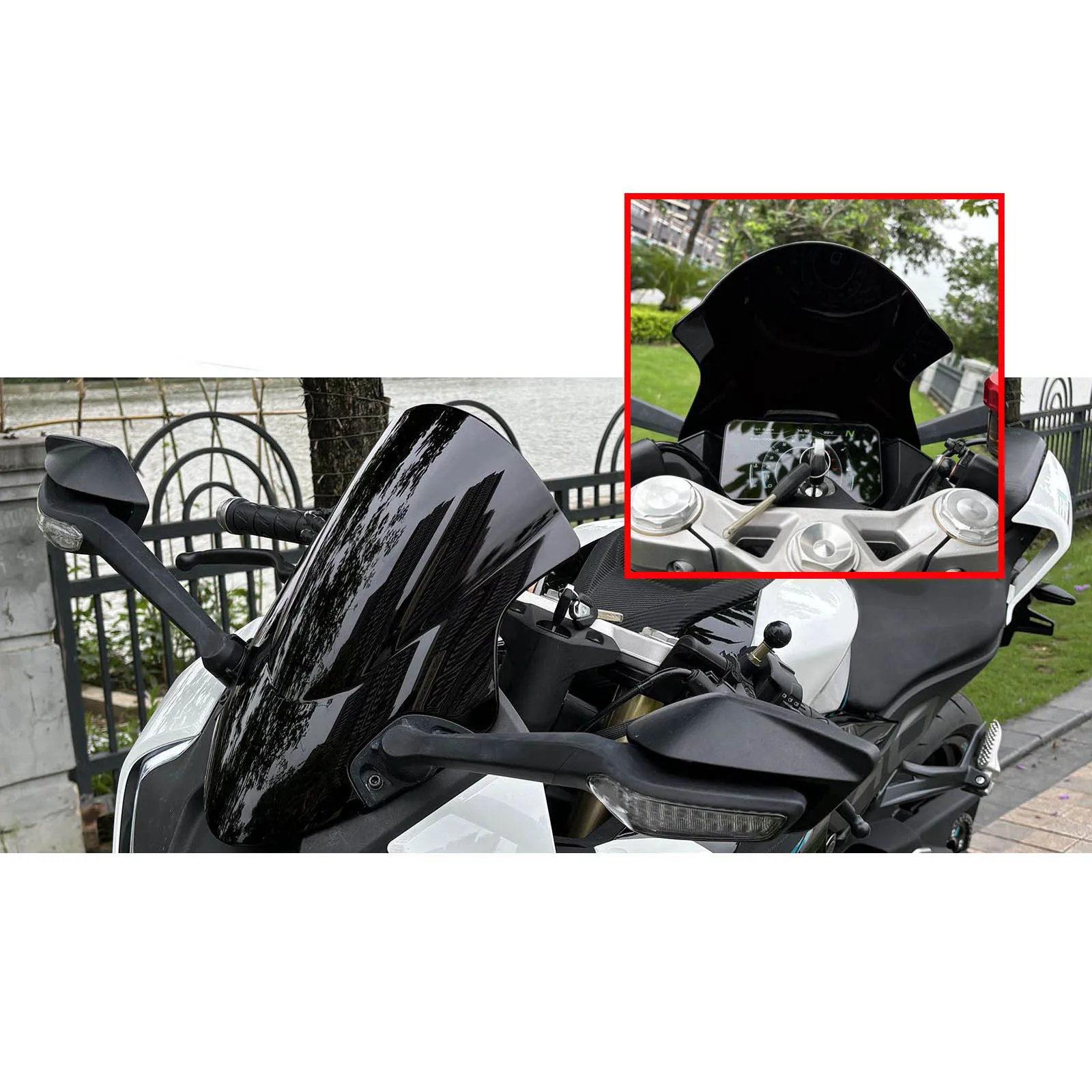 

Front Windshield WindScreen Fairing Wind Deflector For CFMOTO 450 SR 2022-2023