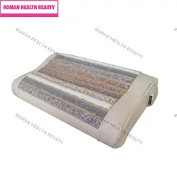 Rainbow Natural Latex Massage 7 Crystals Pillow Negative Ion Cushion Amethyst Jade Gemstone Sleeping With Heated Therapy Pillow