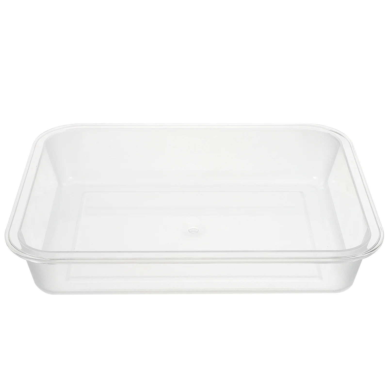 

1pc Acrylic Food Storage Tray Transparent Rectangular Plate Multi-Function Kitchen Accessory For Home Restaurant Use Non-Slip