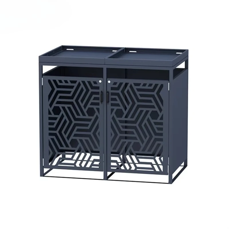 Wholesale aluminum outdoor trash cans - weatherproof trash cans for public areas, gardens, and office courtyards