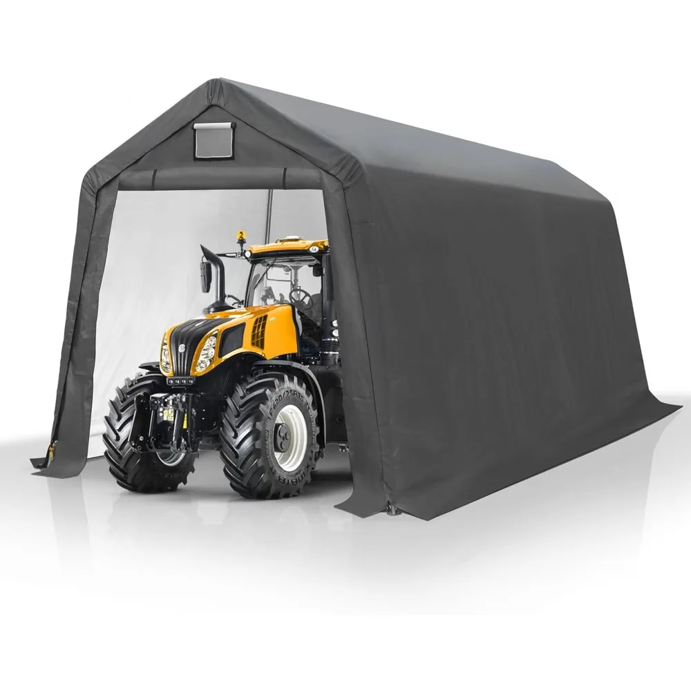 

7' x 12' Outdoor Storage Shed- Heavy Duty Storage Shelter Tent with Roll-up Ventilated Door, Portable Garage Zipper Storage shed
