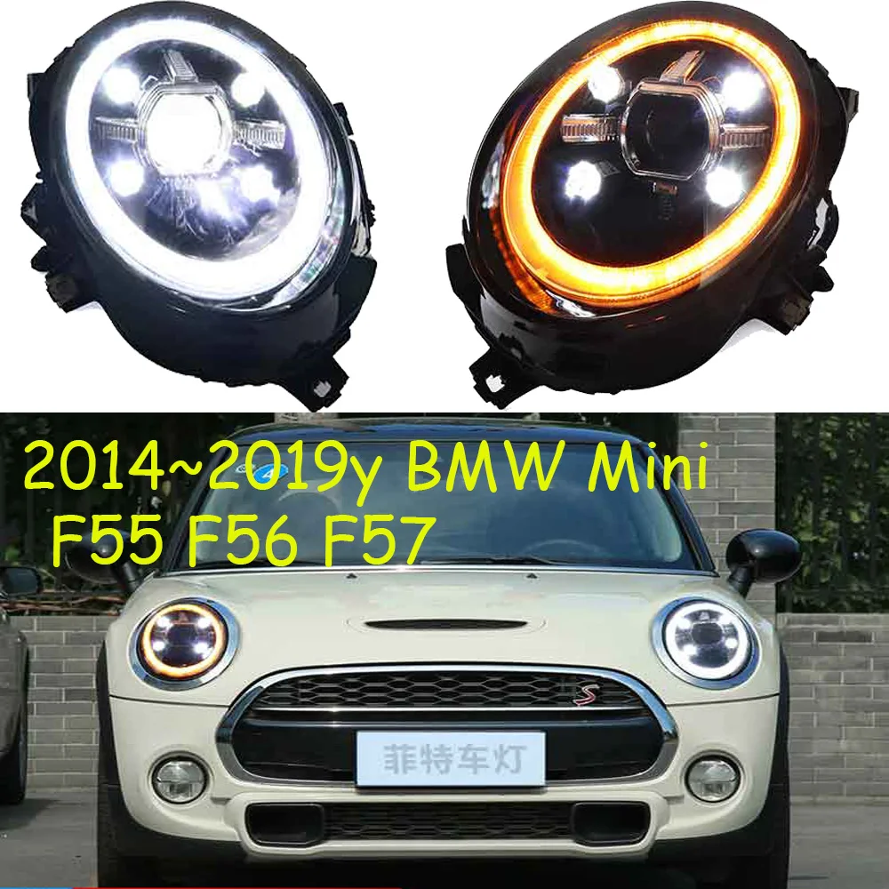 

dynamic 2014~2019y car bupmer head light B-M-W Mini F55 F56 F57 headlight car accessories All in LED fog for Mini headlamp