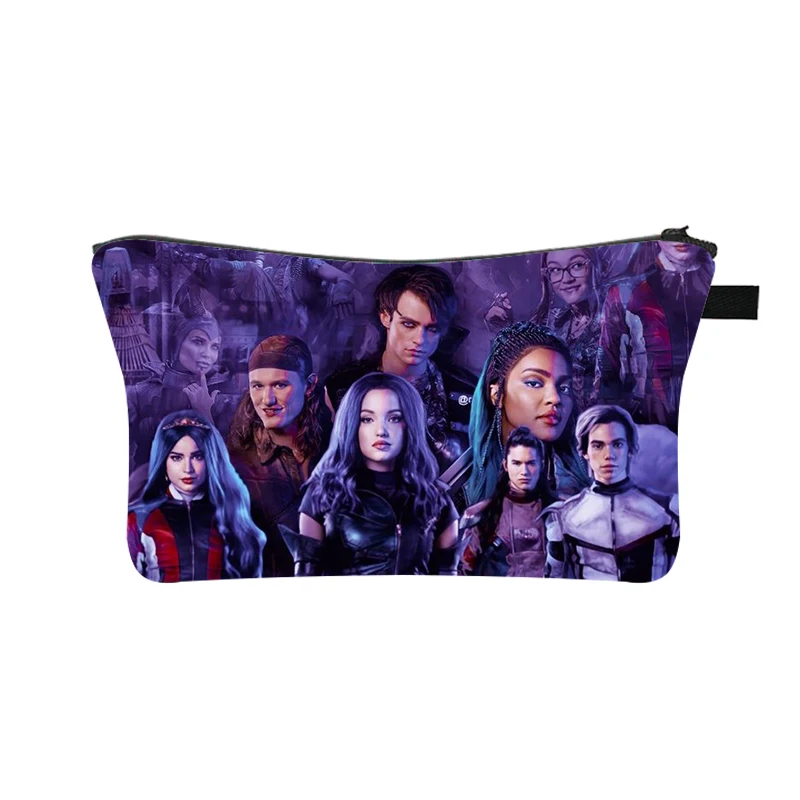 Disney Descendants Makeup Bags With Multicolor Pattern Girls Cosmetics Pouchs For Travel Ladies Pouch Women Cosmetic Bag