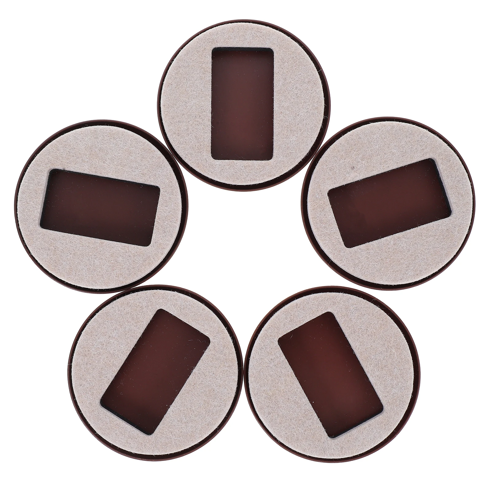 

5pcs Anti slip Felt Pads Chair Wheels Furniture Protectors Non slip Office Stoppers Floor Mats Hardwood Tile Carpet