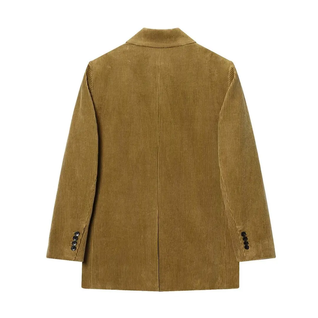 Maxdutti Ins Fashion Blogger Vintage Corduroy Blazers Suit Jacket Women's Jacket Woman Clothes Tops Ropa mujer Blazer Woman