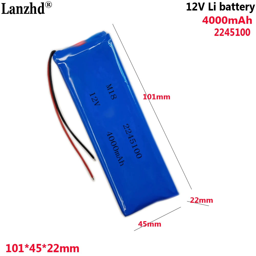 12V rechargeable battery 4000mAh Suitable for 604997 2245100 2045100 For Aodian M18 projector or power bank 3S1P