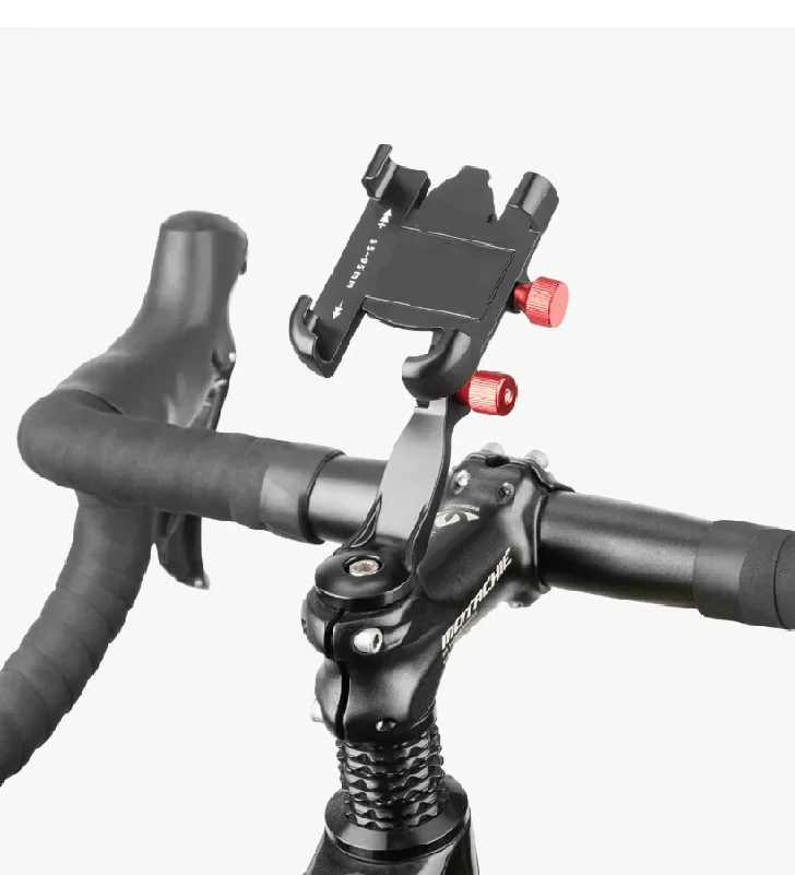 Alloy Motorcycle Bicycle Phone Holder Anti-Slip Handlebar Mount 360 Adjust Universal Cell Phone Bracket For All Smartphones