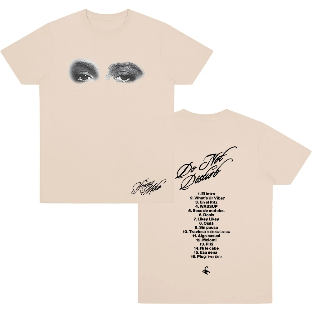 ラウンドネック Tシャツ ヤングミコ ディストレスドゥアブルツアー Tシャツ メンズ レディース ヴィンテージ ピュアコットン トップ クラシック 衣類 Oネック 半袖